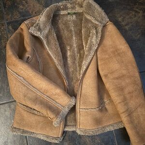 Cabela's Beige Faux Fur Jacket